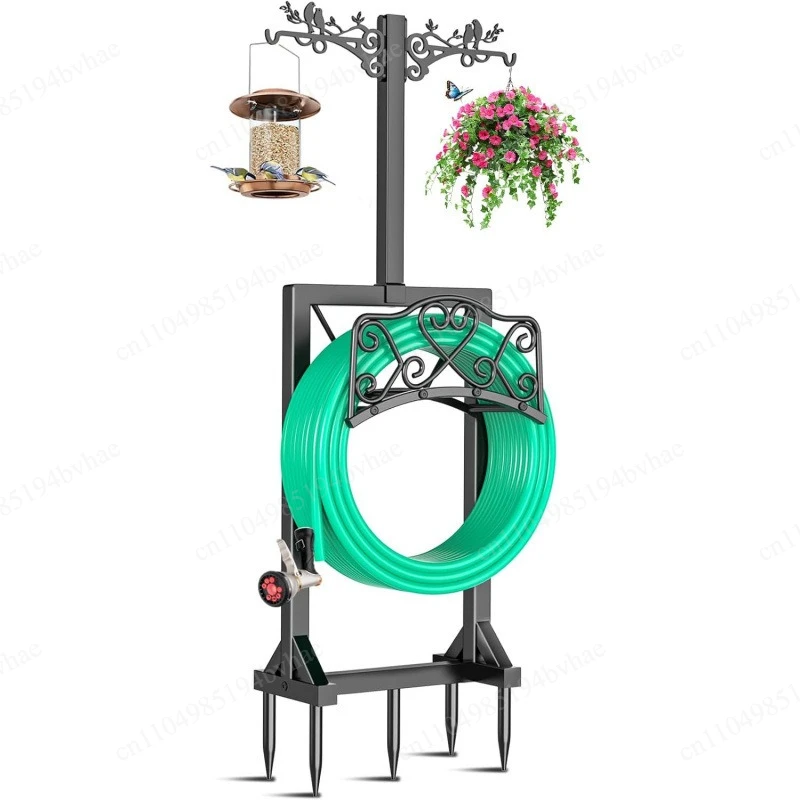 Garden water pipe storage rack and hose rack, suitable for outdoor garden lawn fields