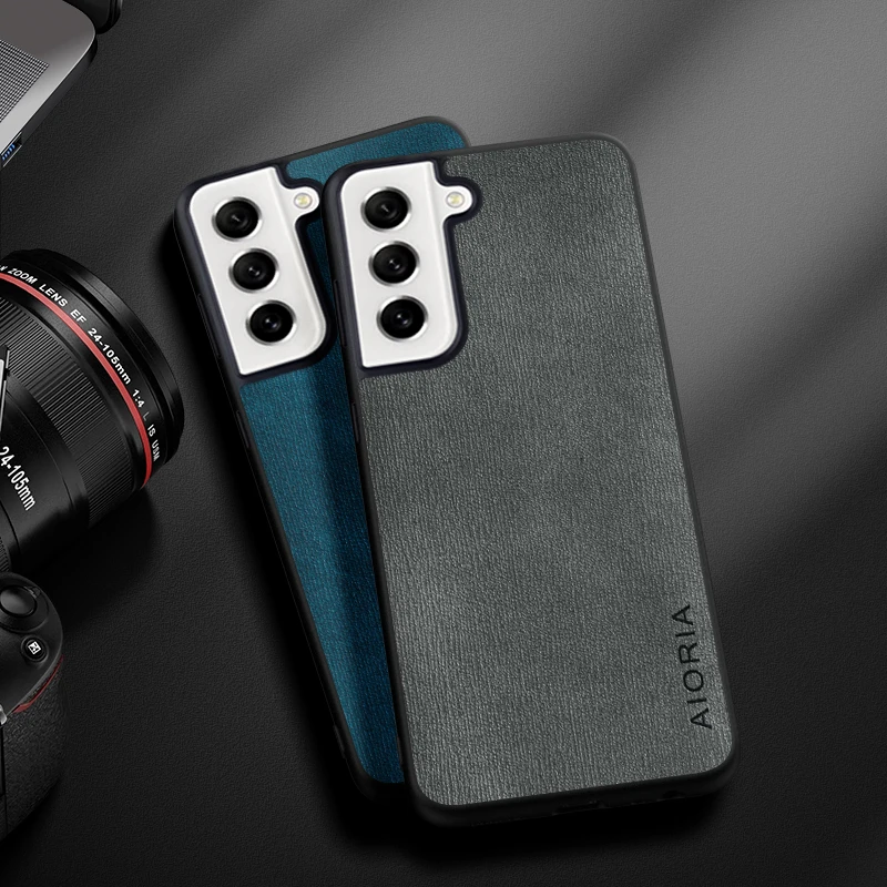 Fall für Samsung Galaxy S21 Fe Ultra Design einfache, leichte, haltbare Leder Holzmaserung Abdeckung für Samsung Galaxy S21 Plus