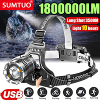 White Laser Fishing LED Headlamp Sensor XHP50 Headlight with 18650 Battery Flashlight USB Rechargeable Head Lights Torch Lantern