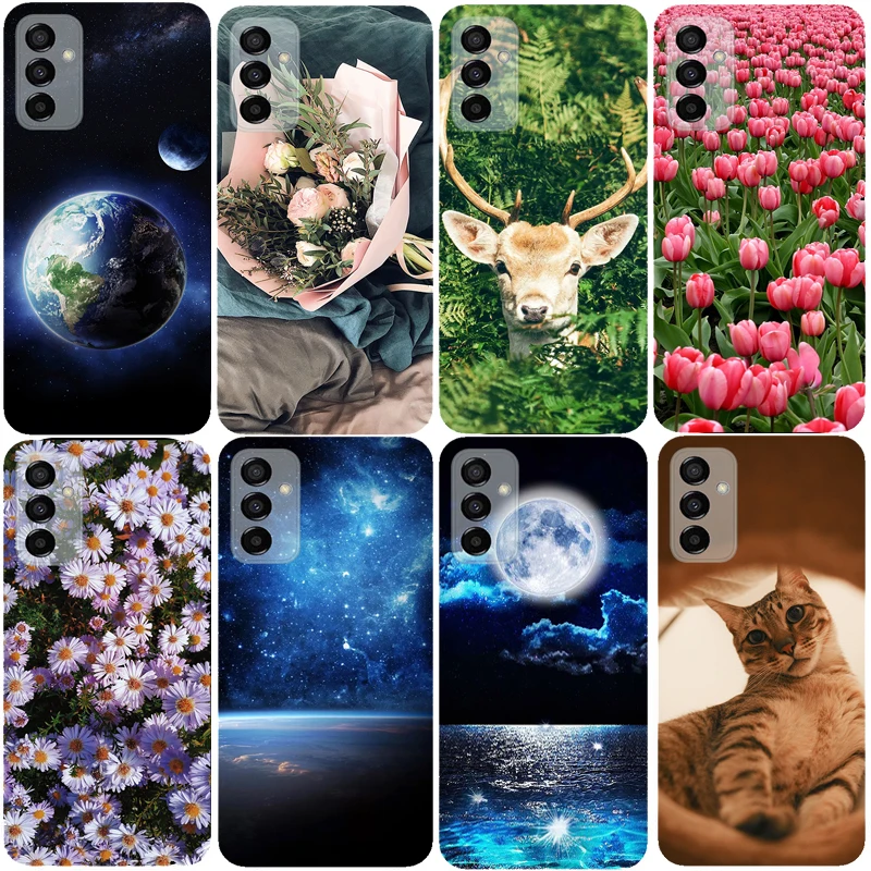 For Cover Samsung A14 5G A13 A12 Case Cute Cartoon Flower Silicone Phone Case For Samsung Galaxy A14 A 14 GalaxyA13 Soft Shell