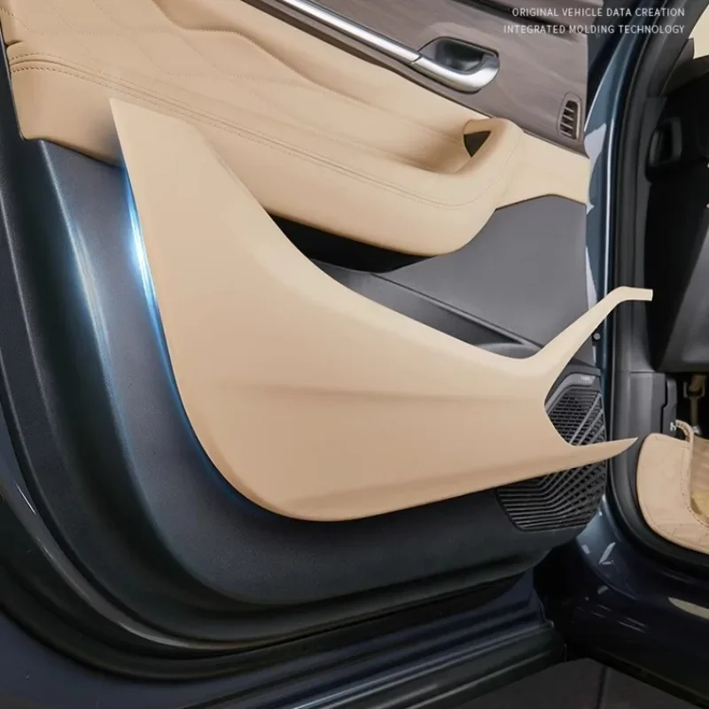 For Grand Koleos/Geely Monjaro Xingyue L 21-25 Leather Car Door Anti-kick Pad Protection Mat Anti-scratch Interior Door Panels
