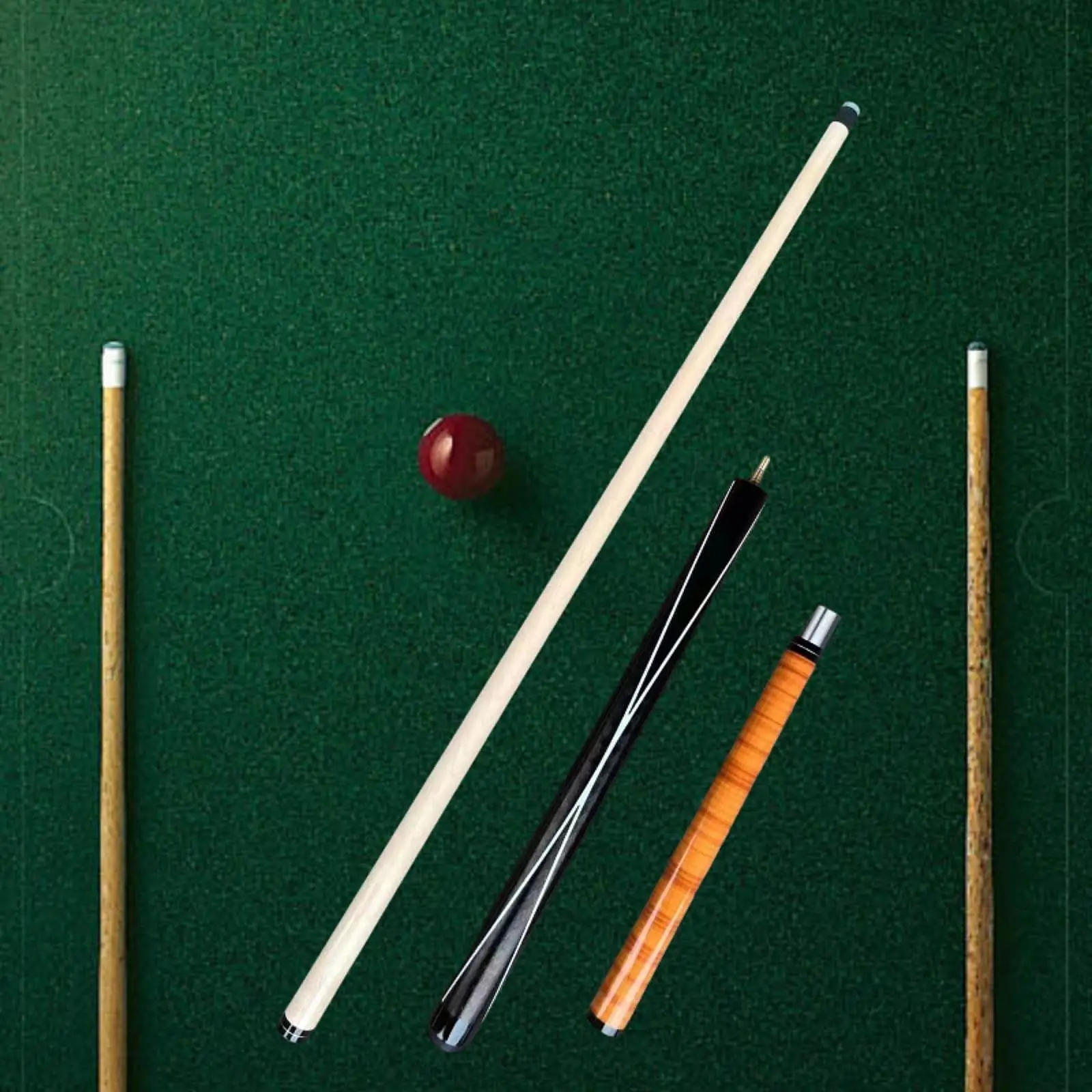 Tongkat Billiard, tongkat biliar kayu, tongkat biliar terpisah 56 ", ringan untuk permainan Bar kolam, pemula dewasa