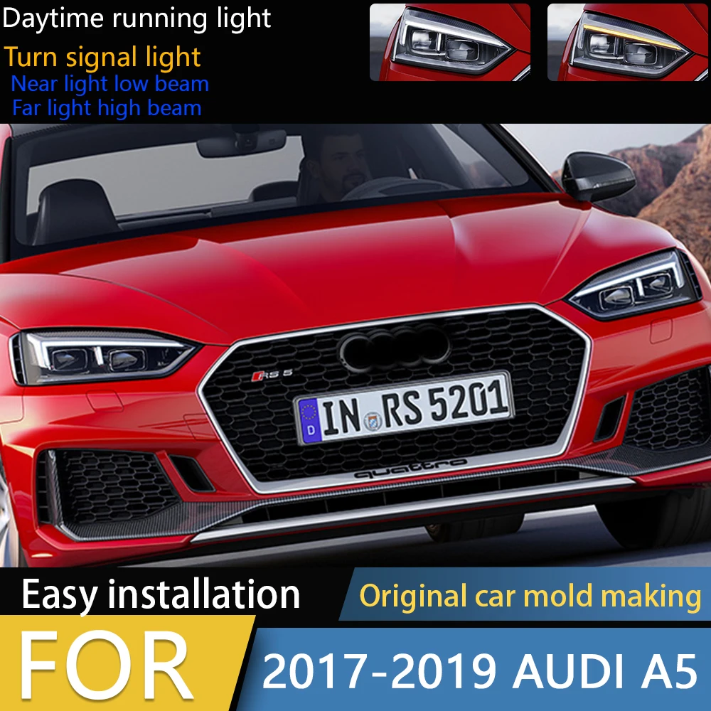 

Car Front headlight for AUDI A5 LED 2017-2019 Headlight Styling Dynamic Turn Signal Lens Automotive accessories assembly