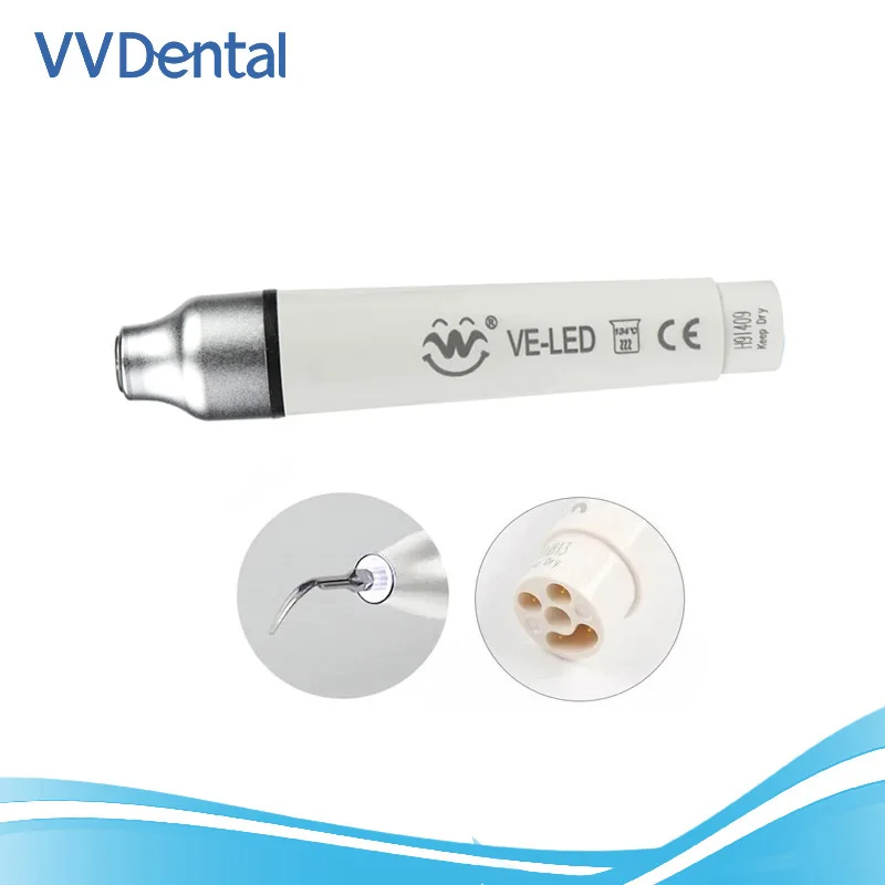 

VVDental Dental Ultrasonic Piezo Scaler Handpiece With Led Fit WOODPECKER EMS Original Handle Teeth Whitening