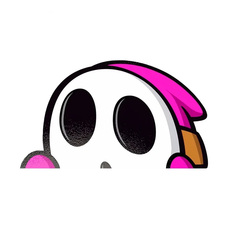 Cartoon Chibi Big Head Shy Guy Peeker Sticker, Fun Graffiti Design, JDM Style Decoration for Car Windows and Bumpers view 5