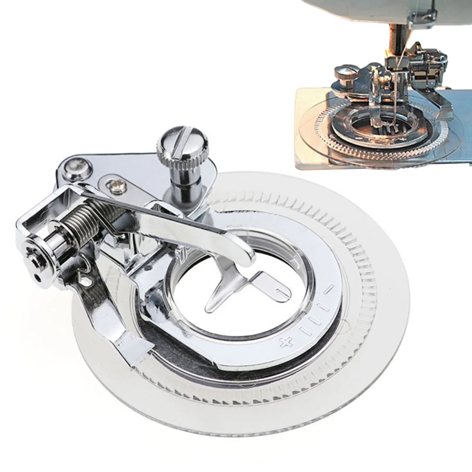 Disc Presser Foot Disc Sewing Machine Foot Decorative Embroidery Stitch Round Foot Circles Ruffler Household Presser Foot for