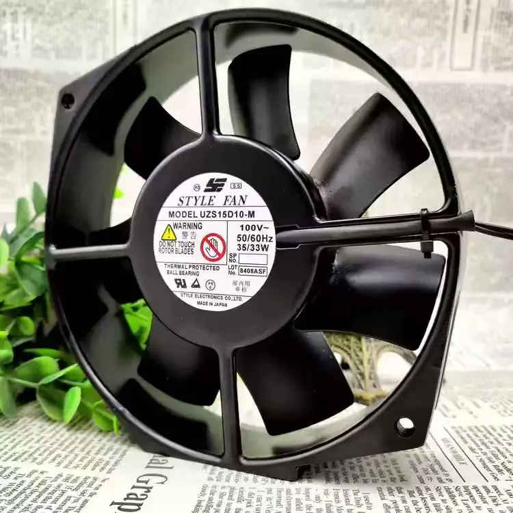 For STYLE FAN UZS15D10-M AC 100V 35/33W Ball Bearing Industrial Cabinet Ventilation Axial Cooling Fan Made in Japan UL PSE