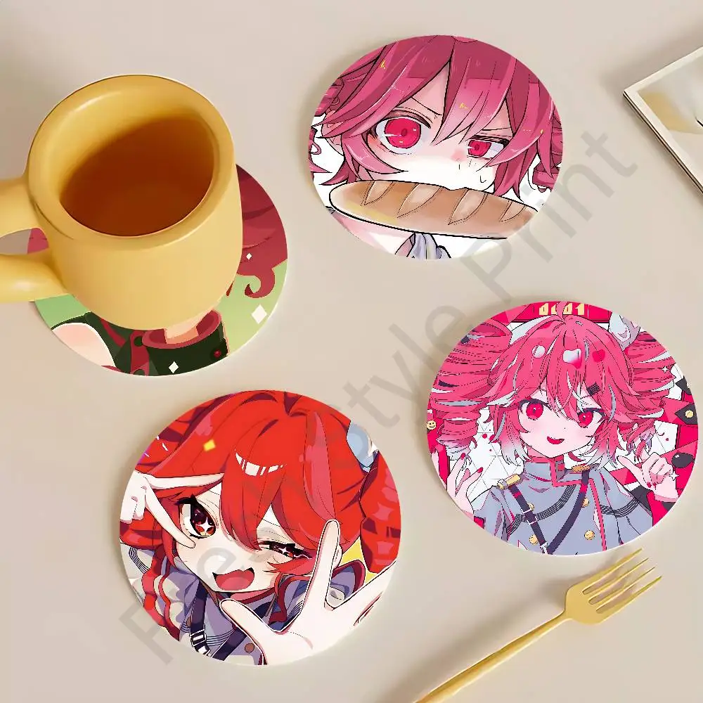 

Cute K-Kasane T-Teto Round Anime Wooden Coasters DIY Decorations Birthday Valentine Gifts