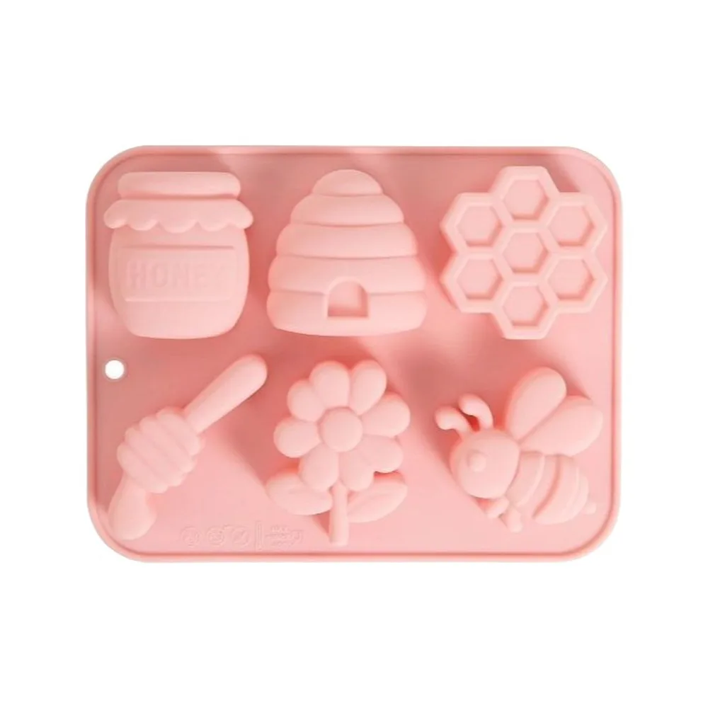 New Bee Theme Mousse Cake Mold 6 Options Flexible Chocolate Dessert Mold Non-Stick Reusable Baking Mould DIY Baking