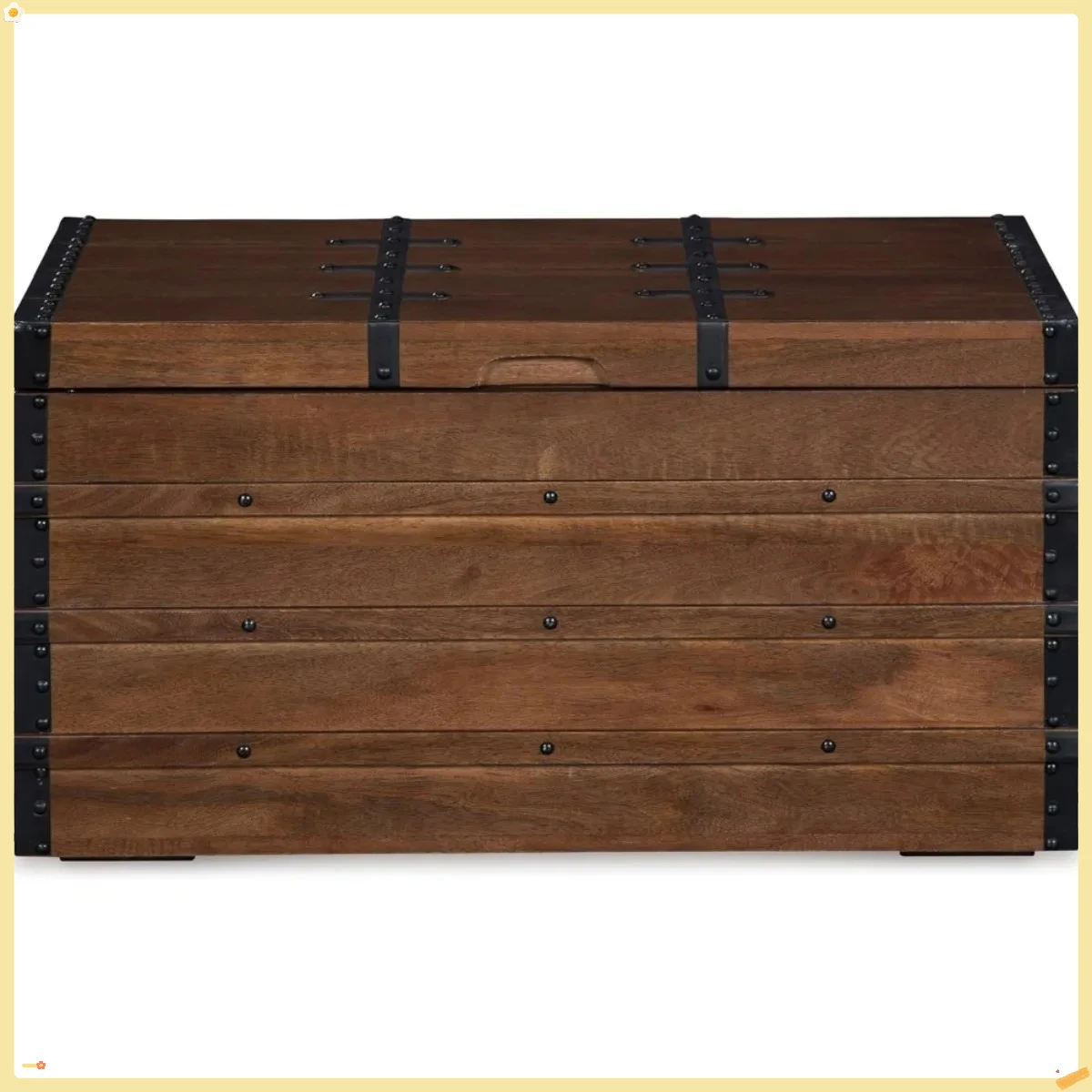 Багажник для хранения, сборка не требуется, темно-коричневый, 18,25 дюйма x 34,5 дюйма Ш x 18,88 дюйма В