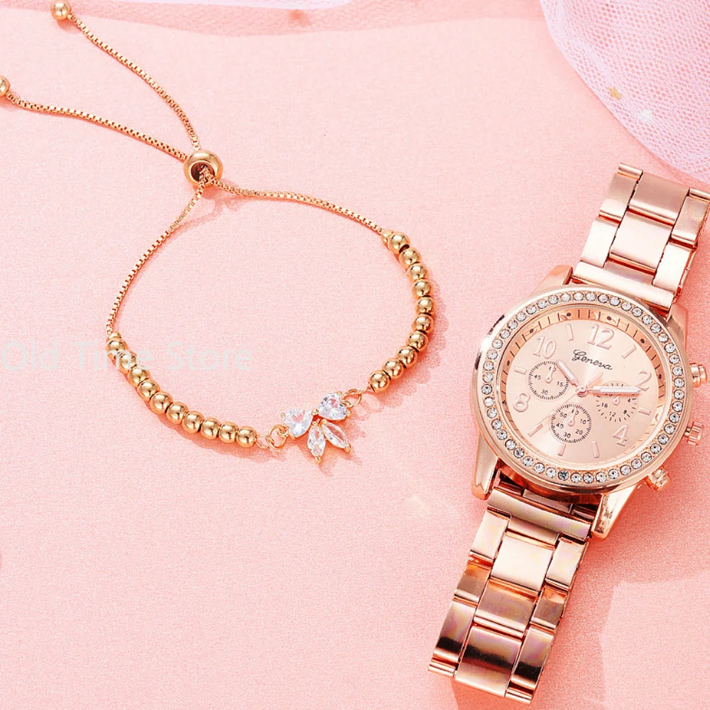 Vrouwen Horloges Geneva Classic Strass Horloge Vrouwen Horloges Dames Fashion Gold Watch Klok Reloj Mujer Montre Femme 시