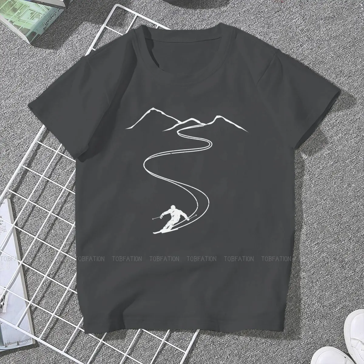 Mountaineering Motion Crewneck TShirts Skiing Gift For Skier Print T Shirt New Trend Clothing