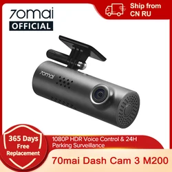 70mai Dash Cam 3 M200 APP Englisch Sprachsteuerung 1080P HDR Nachtsicht 24H Parküberwachung 70mai Auto DVR M200 WIFI