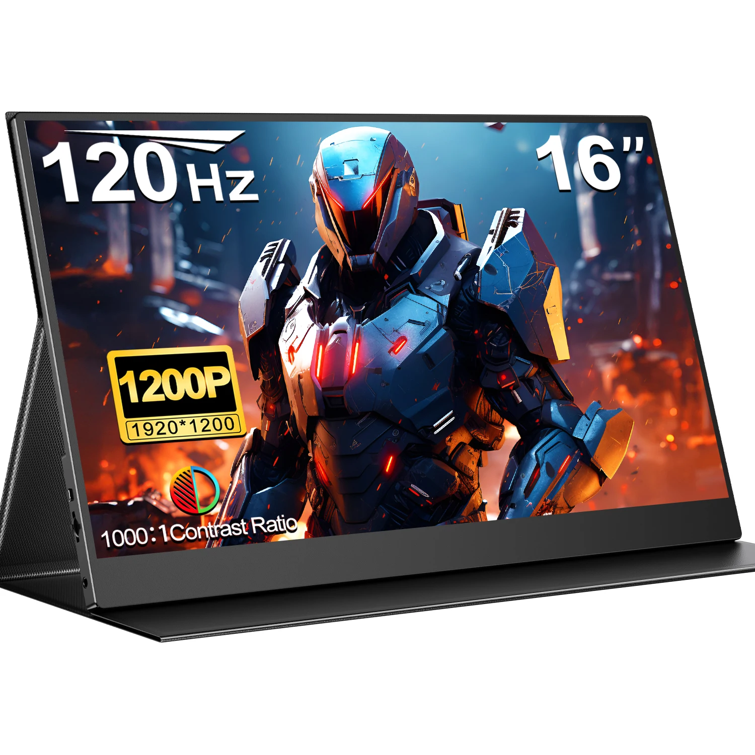 Cdisplay New 120Hz Gaming Portable Monitor for Laptop 16inch 1920*1200 Extender Second Computer Screen for PC Gamer Switch Xbox