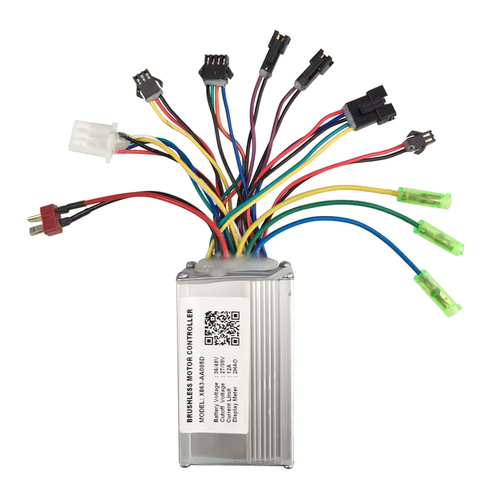 AliExpress NONE Brushless Motor Controller X863-AA005D 36V/18V 12A Speed Controller for Fat Tire Bike MTB Supports 2HAO Protocol Meter