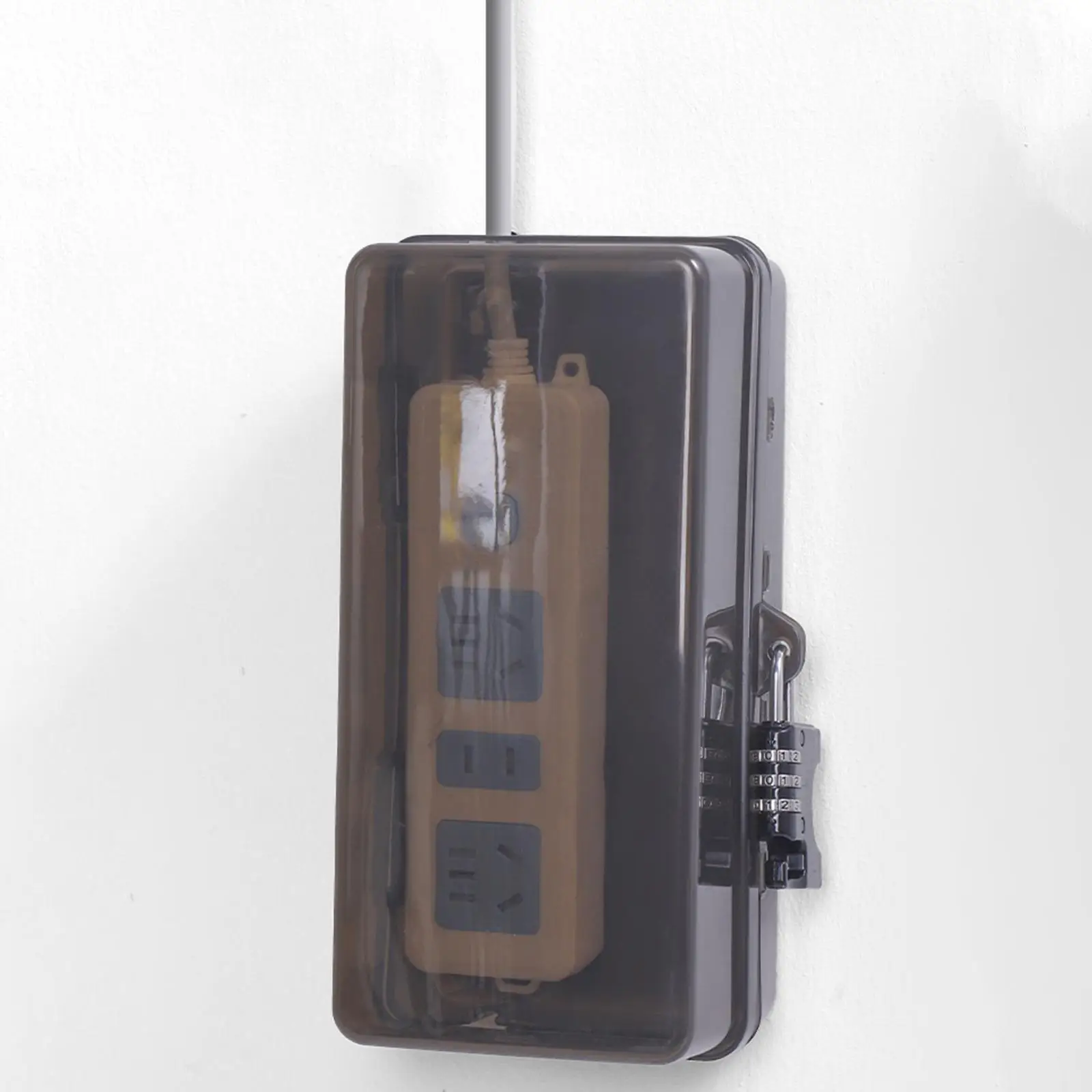 Outdoor Electrical Box Electrical Connection Box Case with Padlock Hole Waterproof for Plug Extension Cables