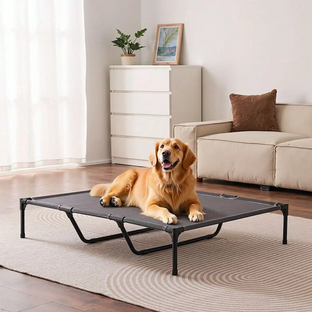 

Dog Supplies Pet Furniture And Beds Dog Bed Dog Bed For Large Dogs, Portable Raised Dog Cot With Washable Pillow, Indoor Outdoor