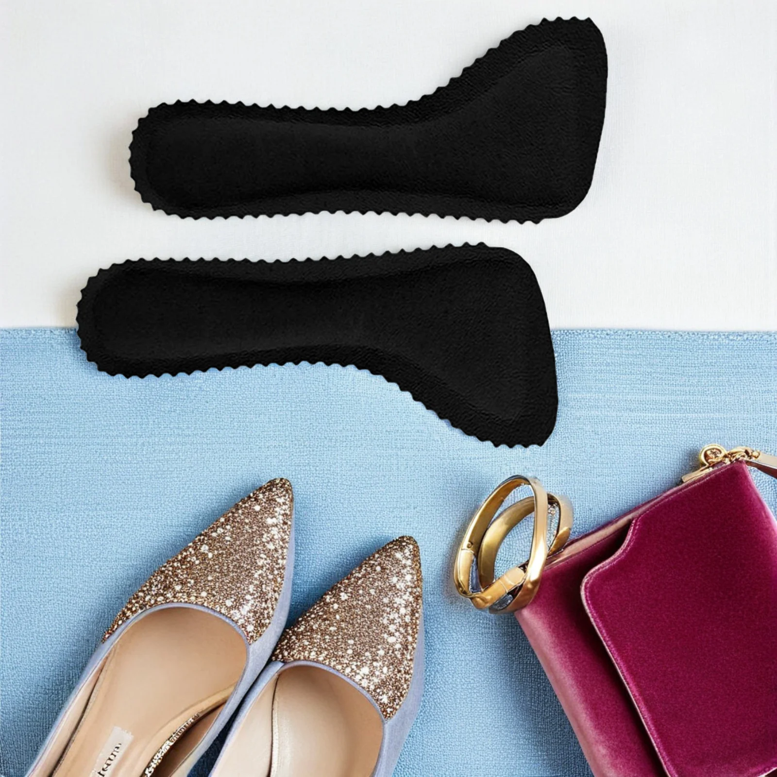 ارتفاع غير مرئي زيادة صندل النعال للنساء تنفس لاصق جل إدراج الأمامية وسادة منصات إدراج الحذاء #4