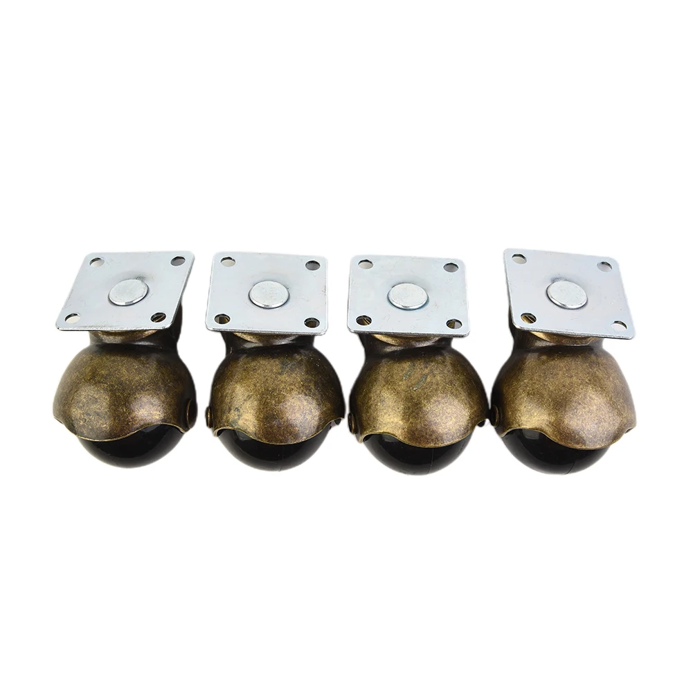 Hardwood Small Caster Wheels Floor Polypropylene PP and steel Replacement 4pcs Set Ball Ottoman Wooden chair DIY