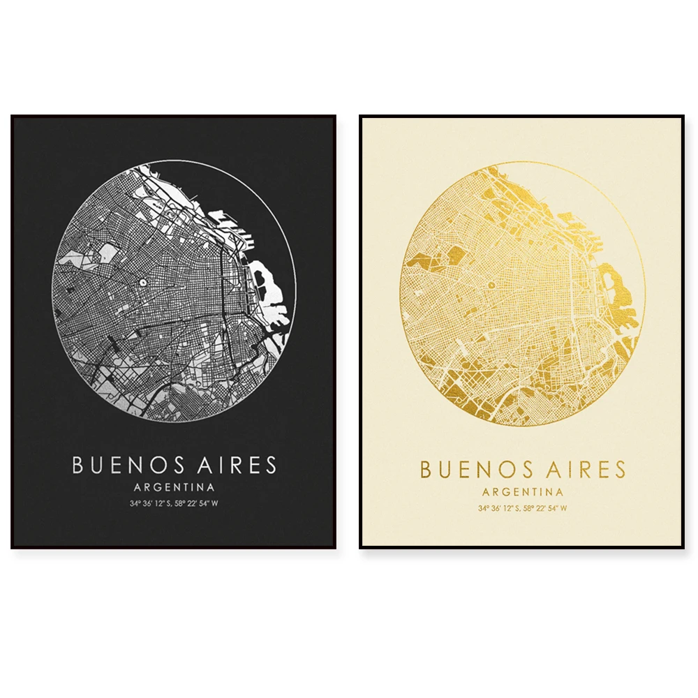 

Buenos Aires City Map Printable Poster Gift Home Decor