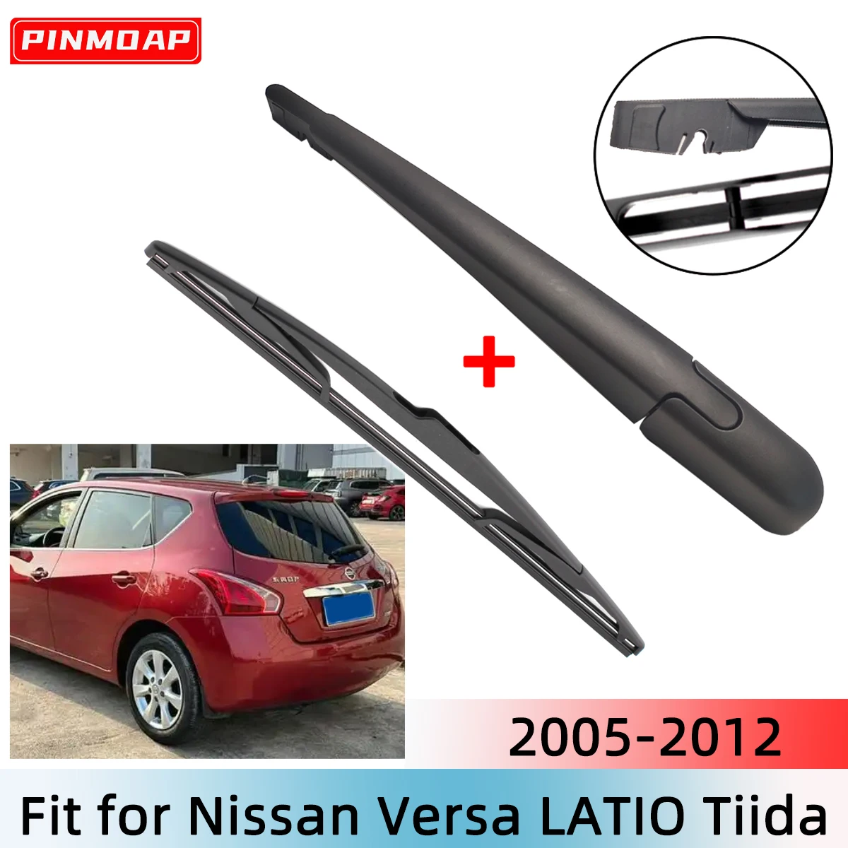 1/2PCS Hinten Wischer Klinge Wischer Arm Kit Für Nissan Versa LATIO Tiida 2005--2012 Windschutzscheibe Windschutz hinten Fenster