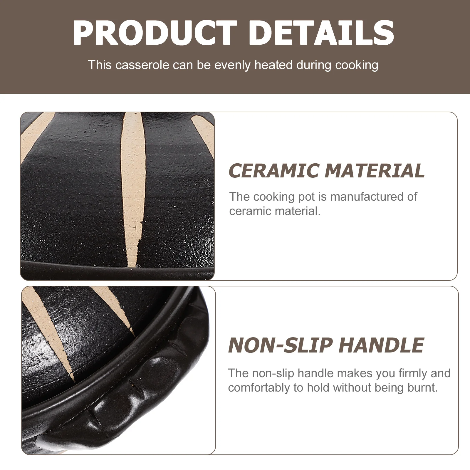 

Japanese Donabe Pot Ceramic Casserole for Soup Rice Cooking Earthenware Clay Cooker Stock Hot Pot