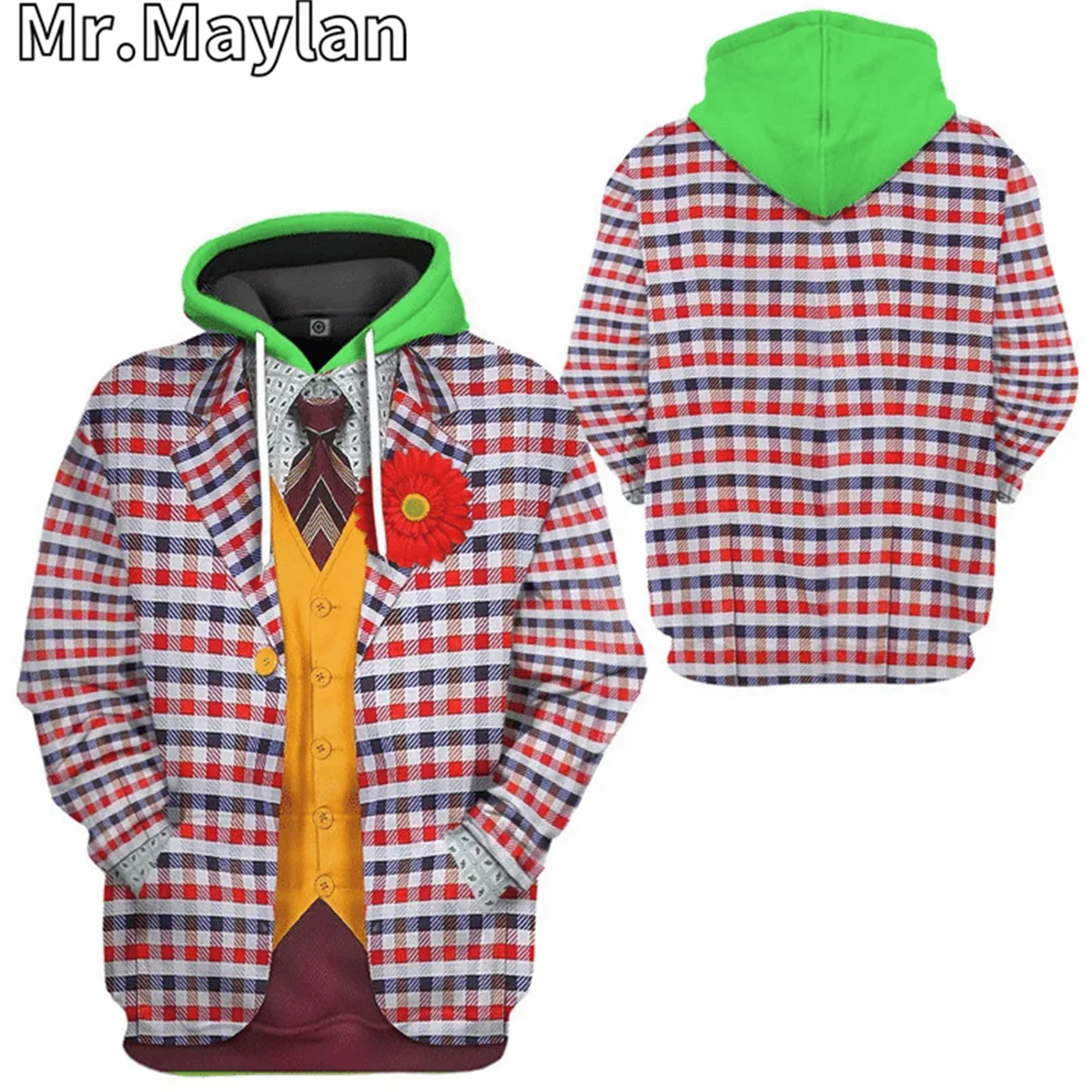 Joker Clown Suit Custom Cosplay Costume 3D Unisex Hoodie Men/Women Sweatshirt Streetwear Zip Pullover Casual Jacket Tracksuits