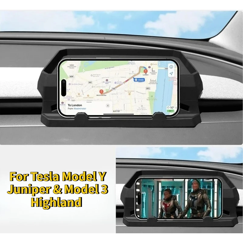 

Органайзер для приборной панели и центральной консоли Tesla Model Y Juniper Model 3 Highland, подставка для мобильного навигатора, аксессуары