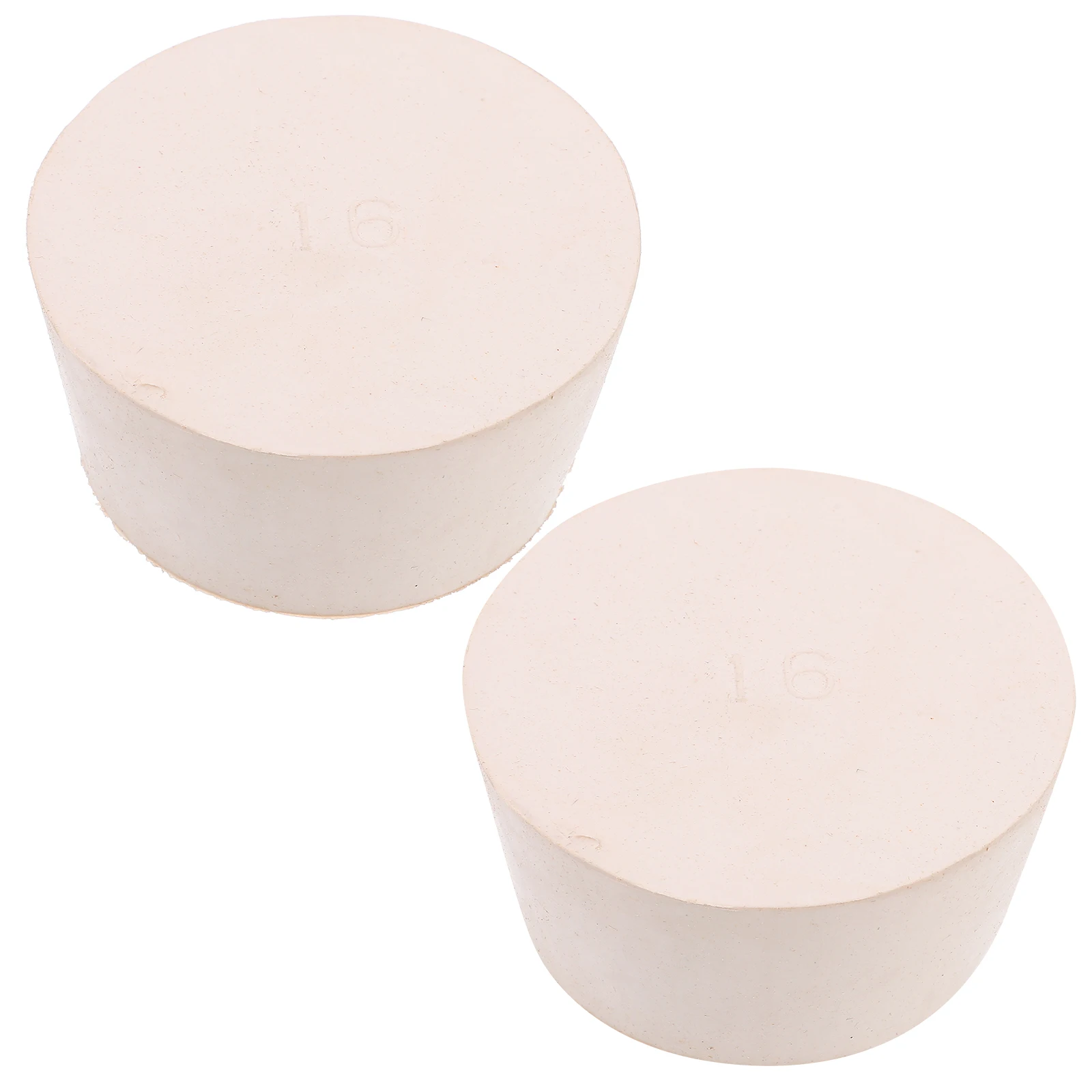

2 Pcs Rubber Stopper for Test Tube Solid Stoppers Plugs Sealing The Circle Bungs