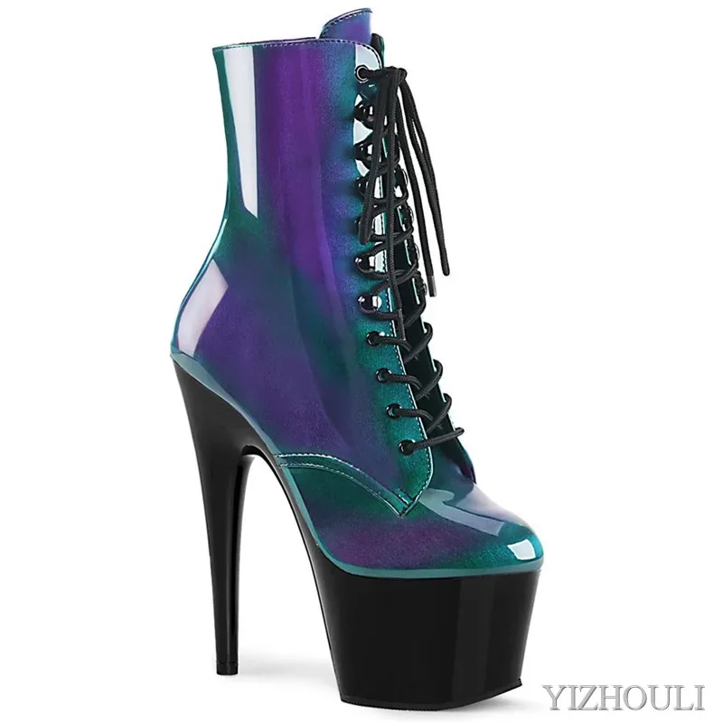 17-20cm high heel, low barrel dinner , 7in round head, magic color vamp ankle .High heels on the nightclub stage dance shoes