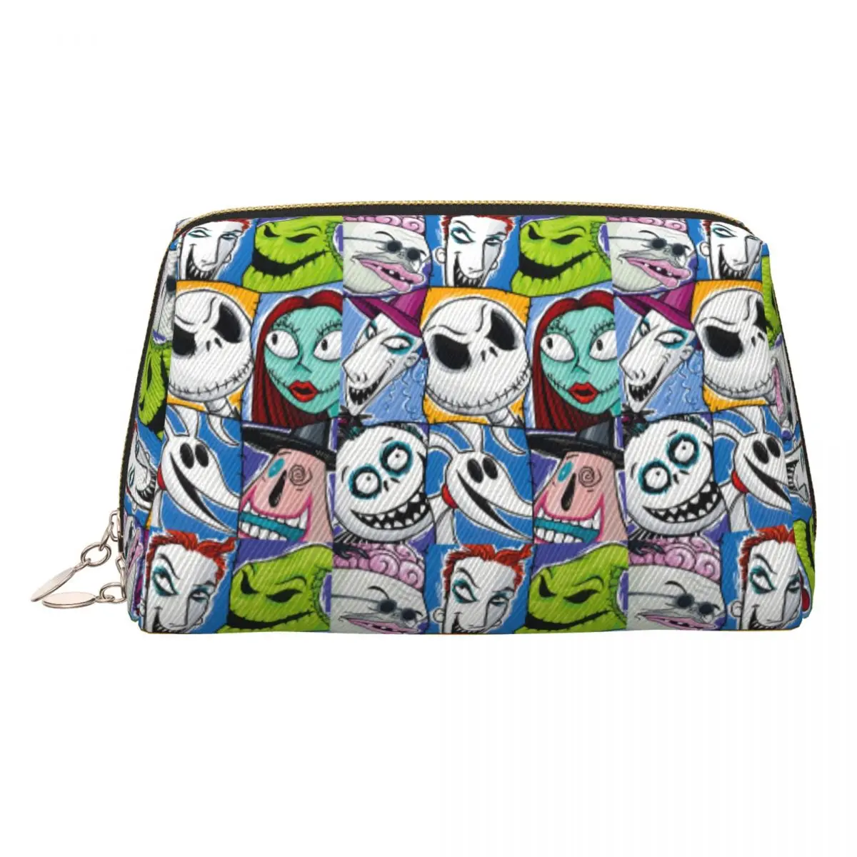 

Custom Nightmare Before Christmas Cosmetic Bag Women Kawaii Big Capacity Horror Movie Makeup Case Beauty Storage Toiletry Bags