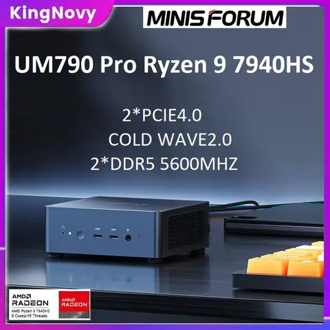 MINISFORUM Gamer Mini PC UM790 UM880 UM890 Pro AMD Ryzen 9 8945HS 7940HS R7 8845HS 2 * DDR5 2 * PCIE4.0 USB4.0 Windows 11 NUC WiFi6E