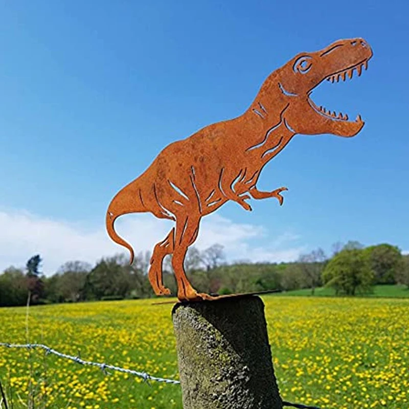 

Metal Dinosaur Fence Post Topper,Dinosaurs