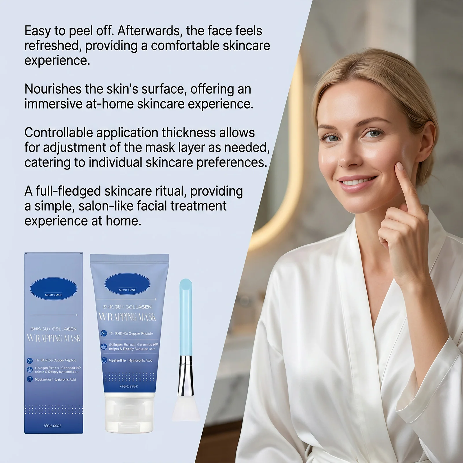 Collagen Peel Off Facial Mask Skin Friendly Quick Film Forming Clean Refreshing Non Tight Easy To Peel Face Skin Hydrating Mask