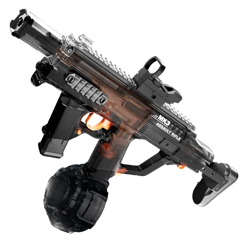 Brinquedo de pistola de água de tiro contínuo automático com pistola de água LED Blaster Spray Brinquedo de piscina de verão para crianças meninos presente