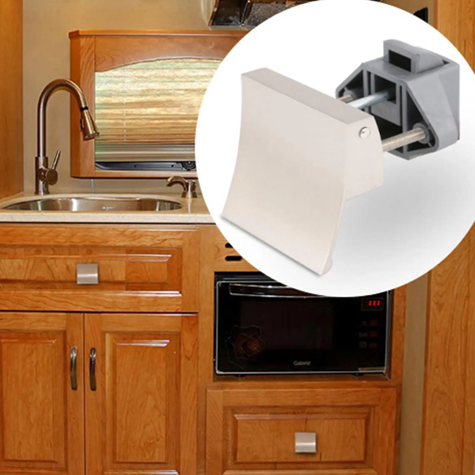 Push Button Latch Kitchen Drawer Lock Keyless Kitchen Cupboard Lock For Yacht Cabinets Marine Furniture RV Use