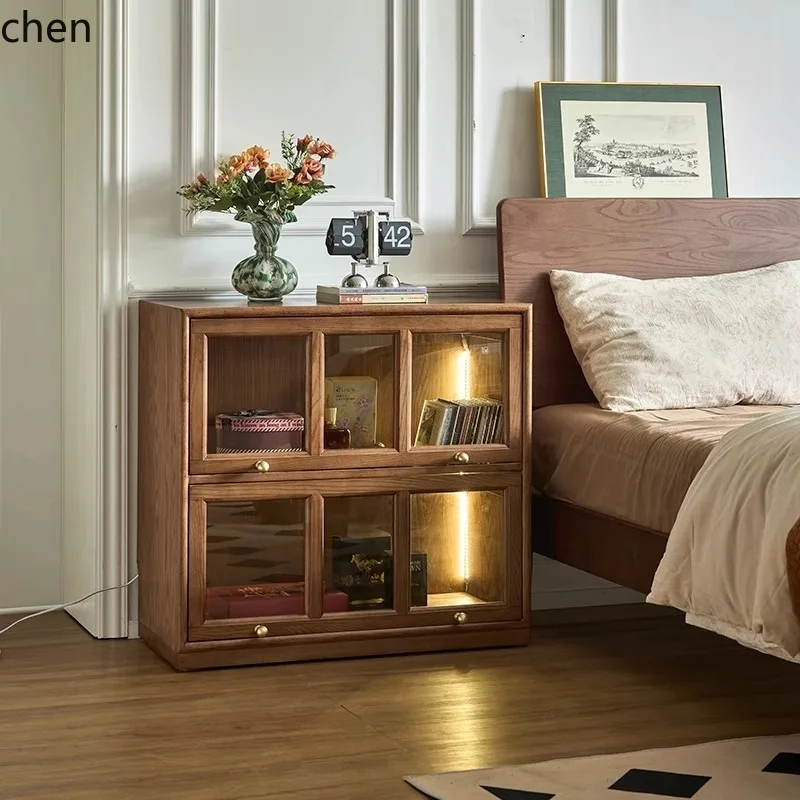 b2 Solid Wood Chest of Drawers Living Room Floor-standing Modular Combination TV Cabinet Small Apartment Storage Organizer