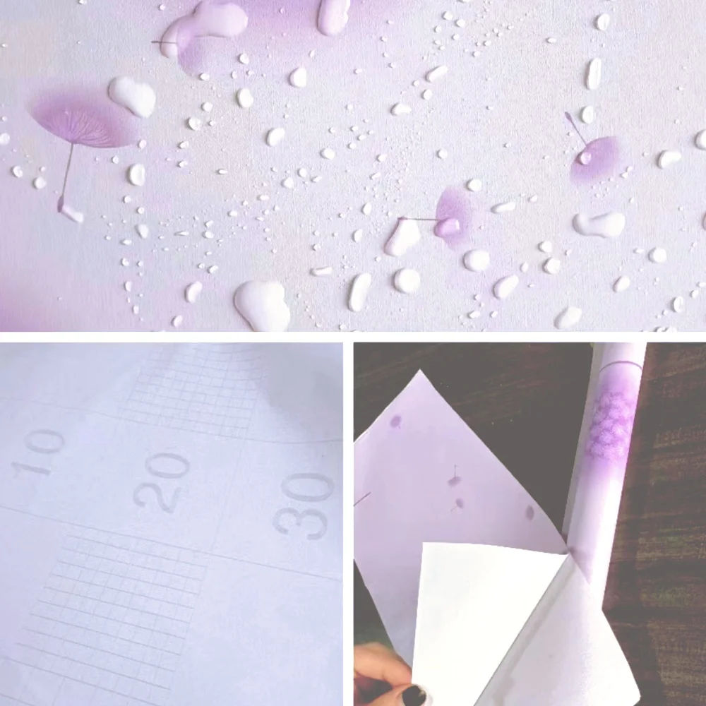 Purple Dandelion Pattern Contact Paper Wallpaper Self Adhesive Peel and Stick Waterproof Living Room Room Decoration Stickers