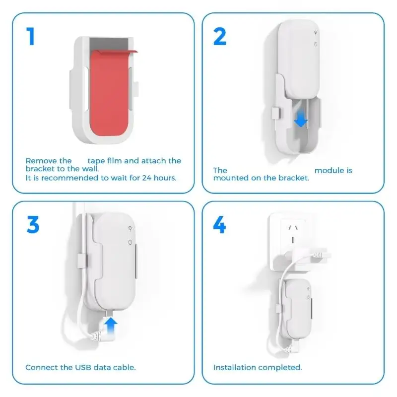31BA Wall Outlet Holder for Sync Module 2025 Device with Side Support and Cord Slot