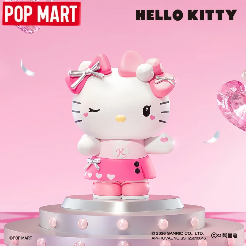

POP MART Sanrio Characters Pink Party Series Blind Box Figures Collectible Desktop Decor Hello Kitty Surprise Toy Birthday Gifts