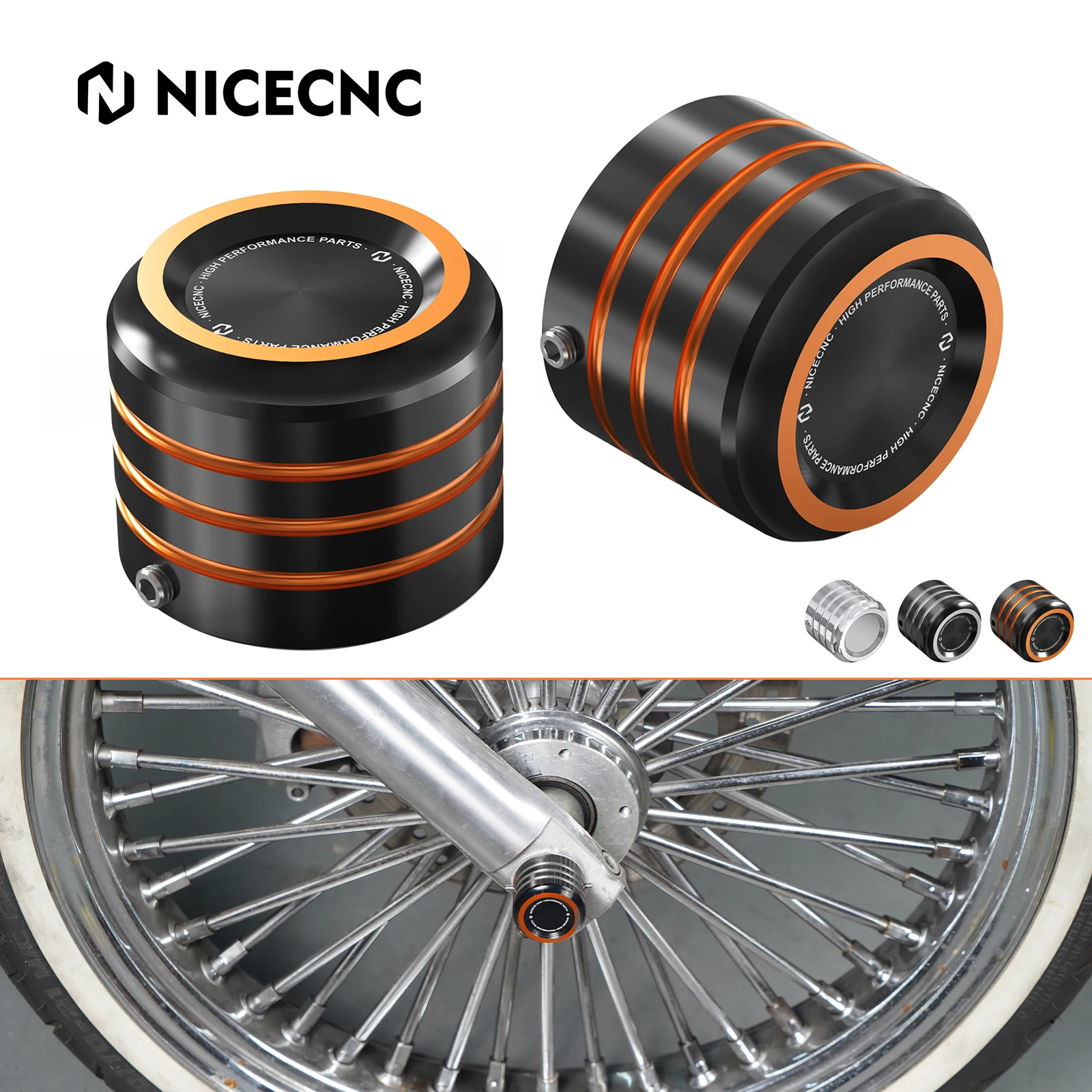 Front Axle Nut Cap Covers for Harley Sportster 883 1200 Iron 883 1200 72 48 XL883 XL1200 Custom Roadster Nightster SuperLow