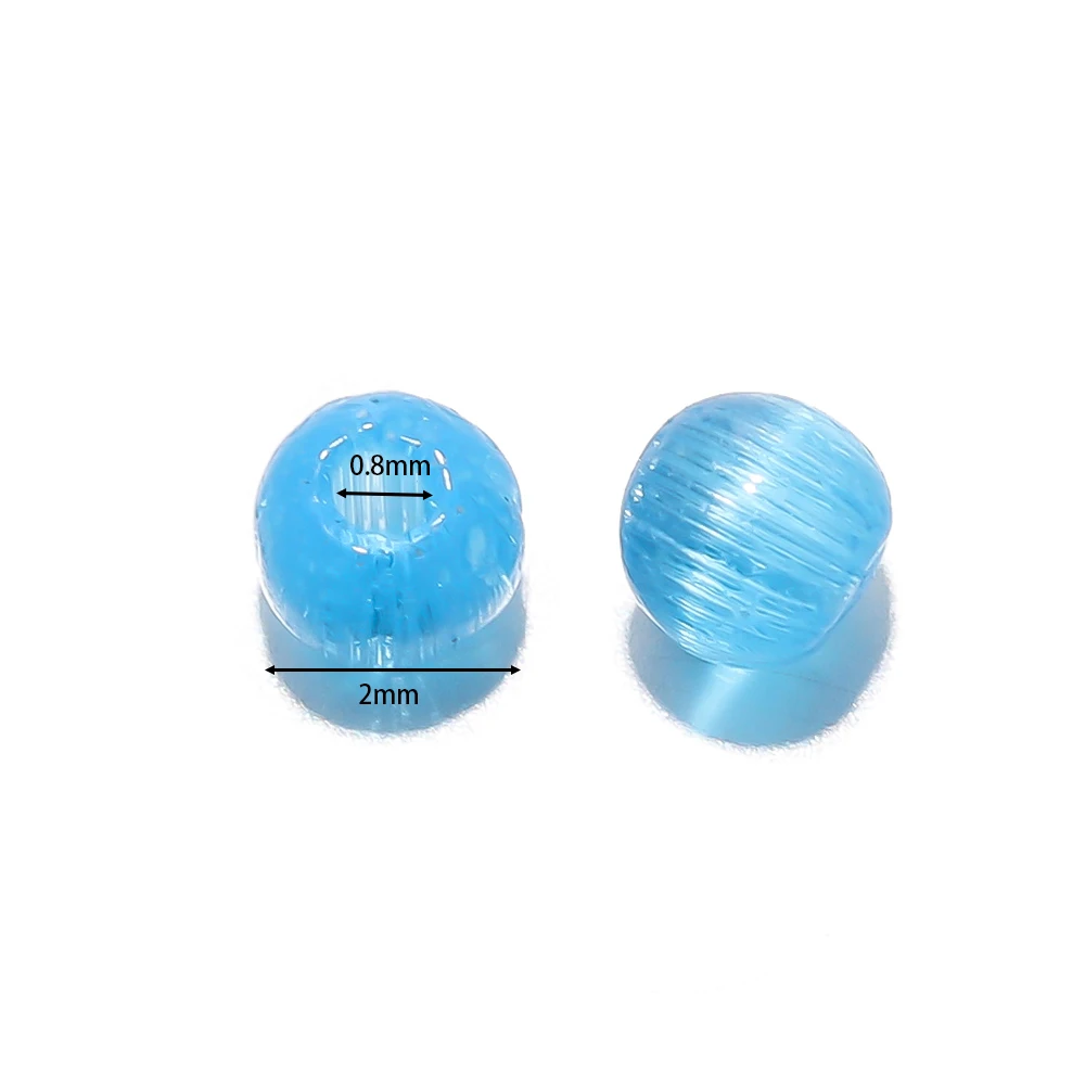 180pcs/Strand 2mm Glass Cat Eye Beads Mini Round Loose Spacer Bead for Earrings Bracelet Necklace Jewelry Making Accessories