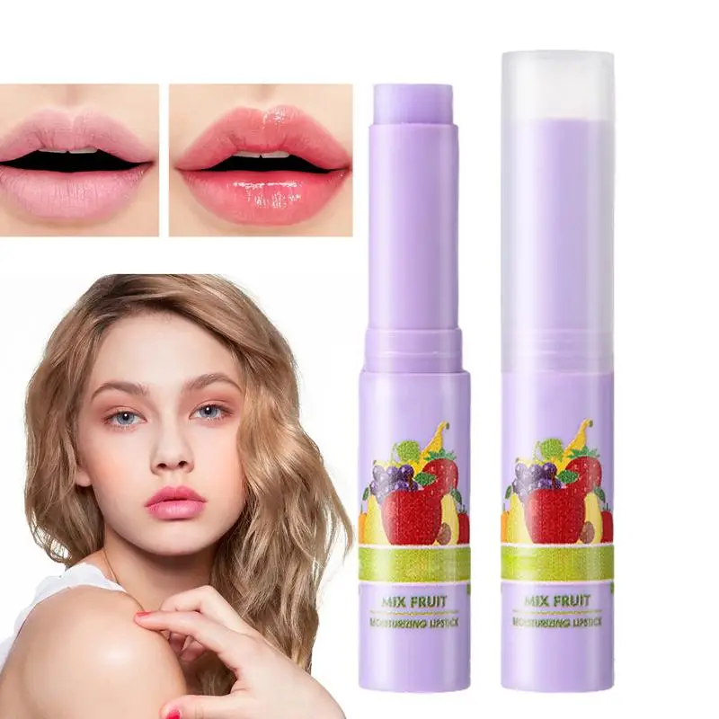 1PCS Moisturizing Fruit Lip Balm Long Lasting Nourishes Lips Reduce Lip Line Anti-drying Hydration Lipstick Lip Care