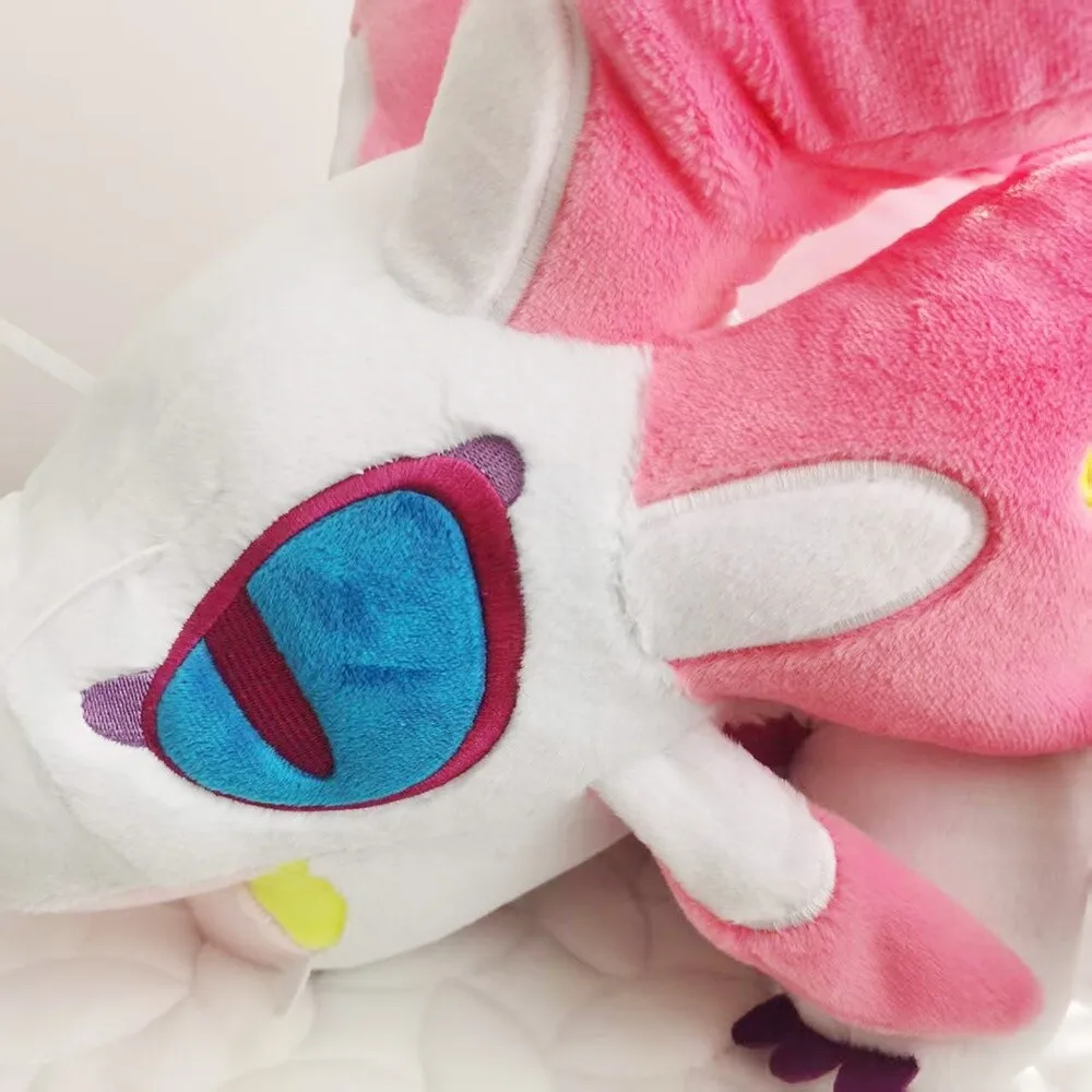 90cm Monster Hunter Mizutsune‌ Fox Plush Stuffed Dolls Large Soft Pillow Plushie Animal Toy Kawaii Cute Toy Kids Christmas Gift