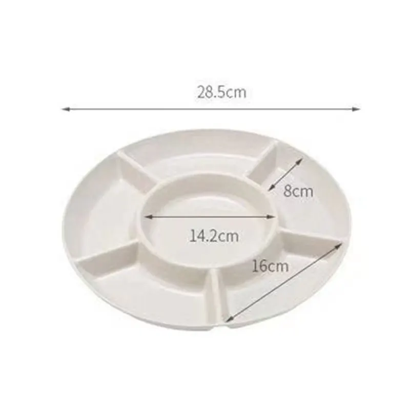 1pc Round serving plates, petal-shaped platters, snack serving plates, cheese, appetizers, fruits, vegetables, nuts serving