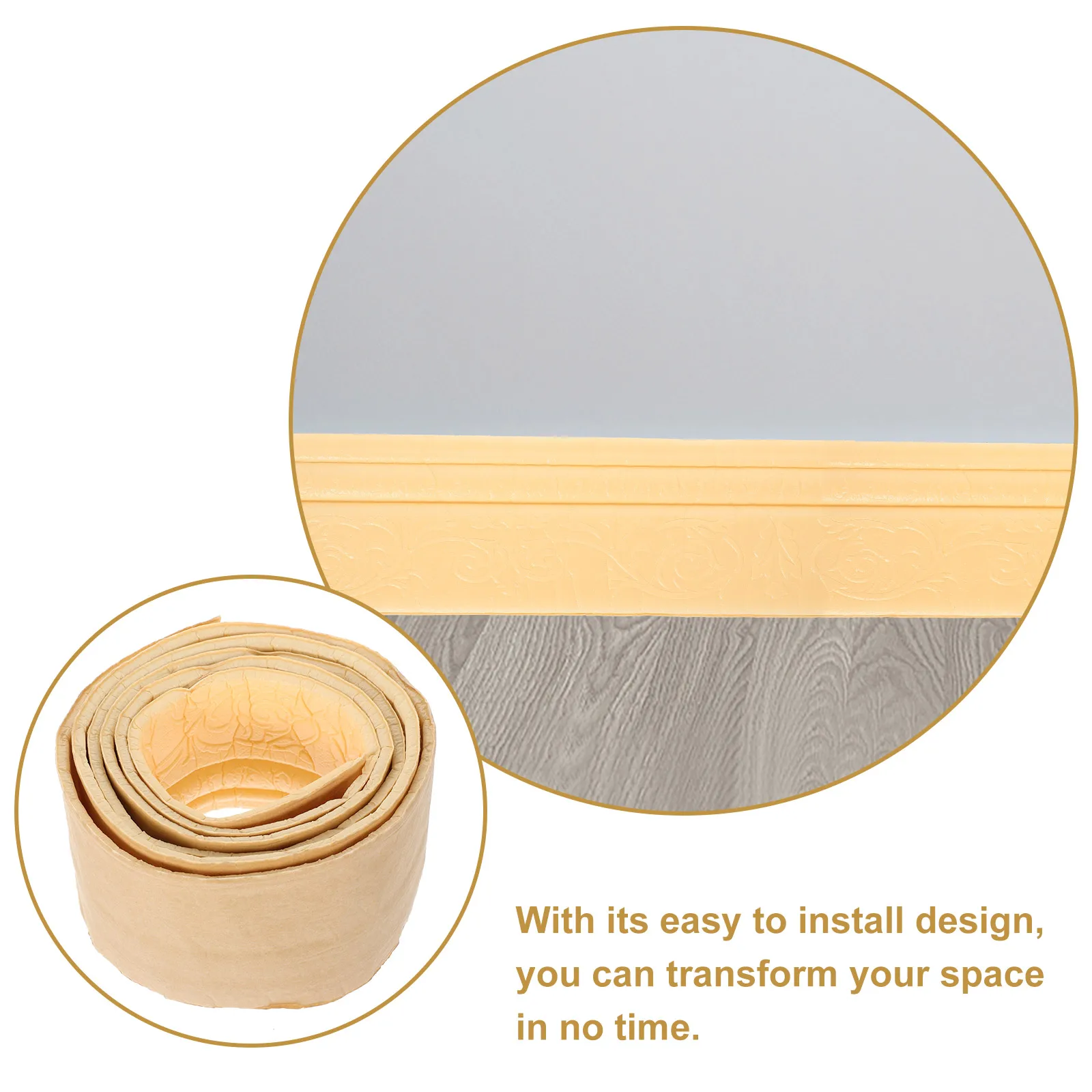 

Thickened Baseboard Border Wall Trim Skirting Edging Strip Self Adhesive Tile Edge Skirting Board Sticker Decorative Wall Decal