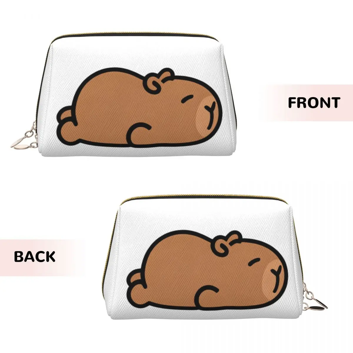 Capybara Women Cosmetic Bag Travel Makeup Organizer Pouch Toiletry Storage Dopp Kit Case