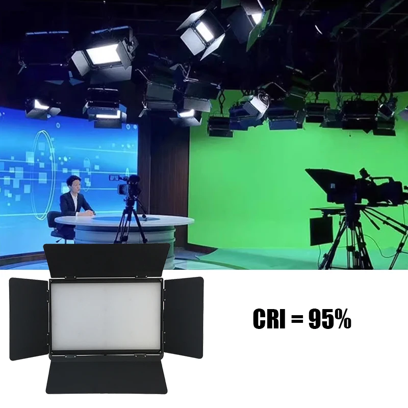 Hoge Kwaliteit Slient Stage Verlichting Cri 95% 300W Led Dimbare Video Drie Primaire Kleuren Studio Licht Niet Fans Werken