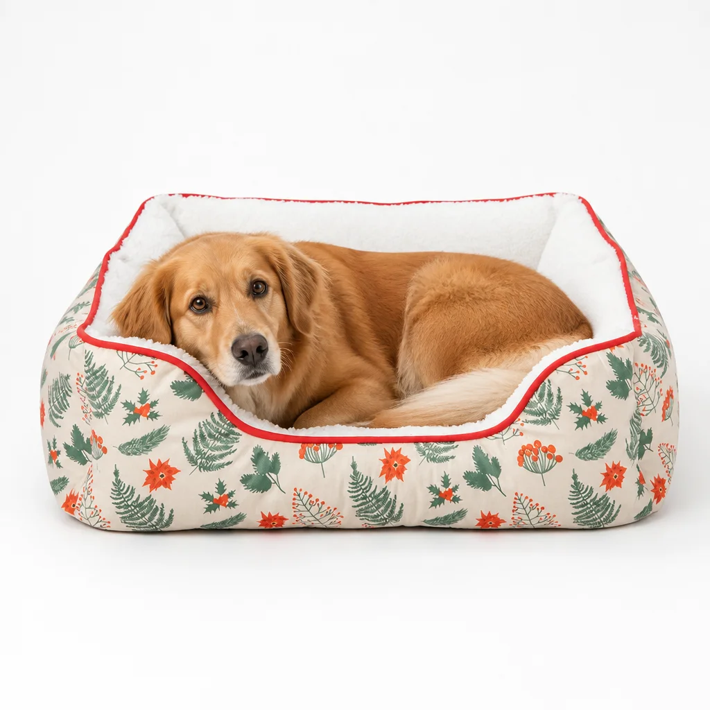 Manufacturer Customized Christmas Pet Product Dog Bed Wholesale