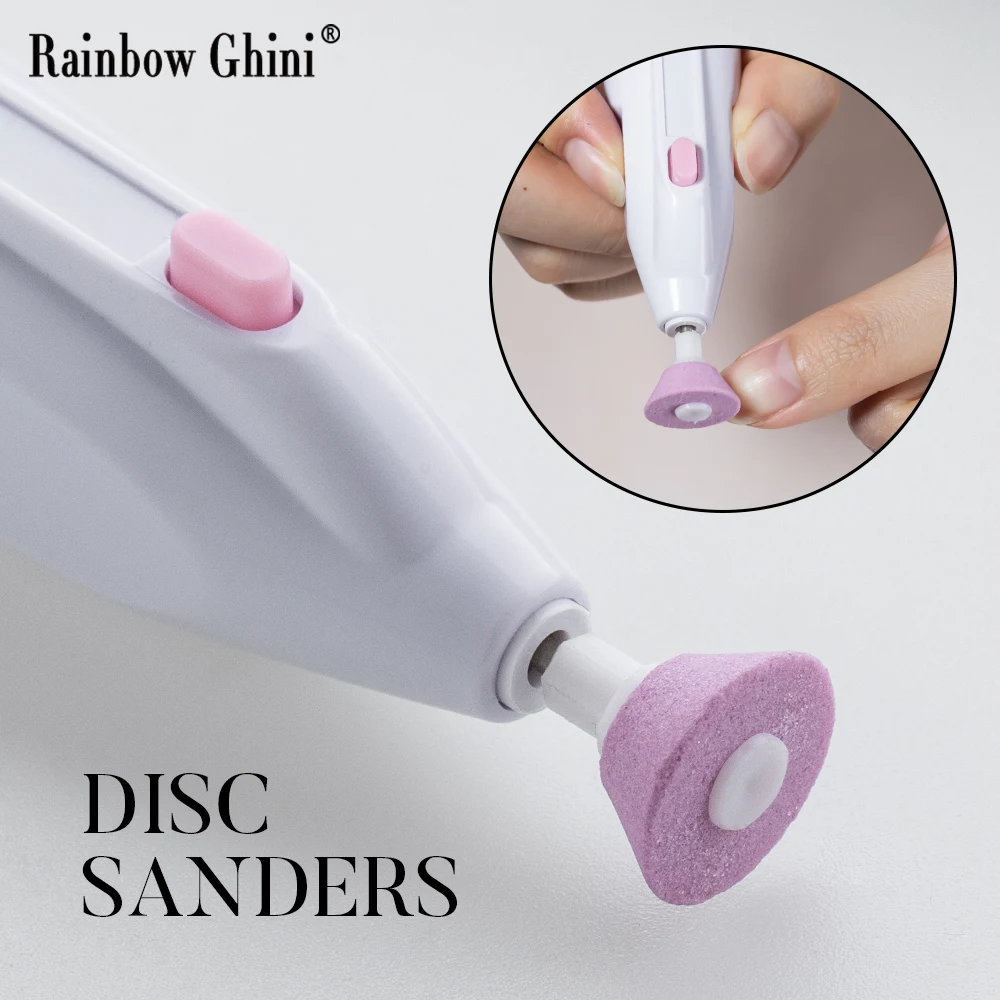 Rg máquina de moer esmalte de unhas ferramenta de beleza tipo 5 cabeça esfrega cuidados com as unhas e máquina de moer esmalte combinar saco de armazenamento